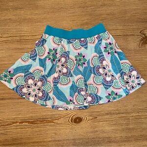 Tea Collection Floral Patterned Skort in Blue and White